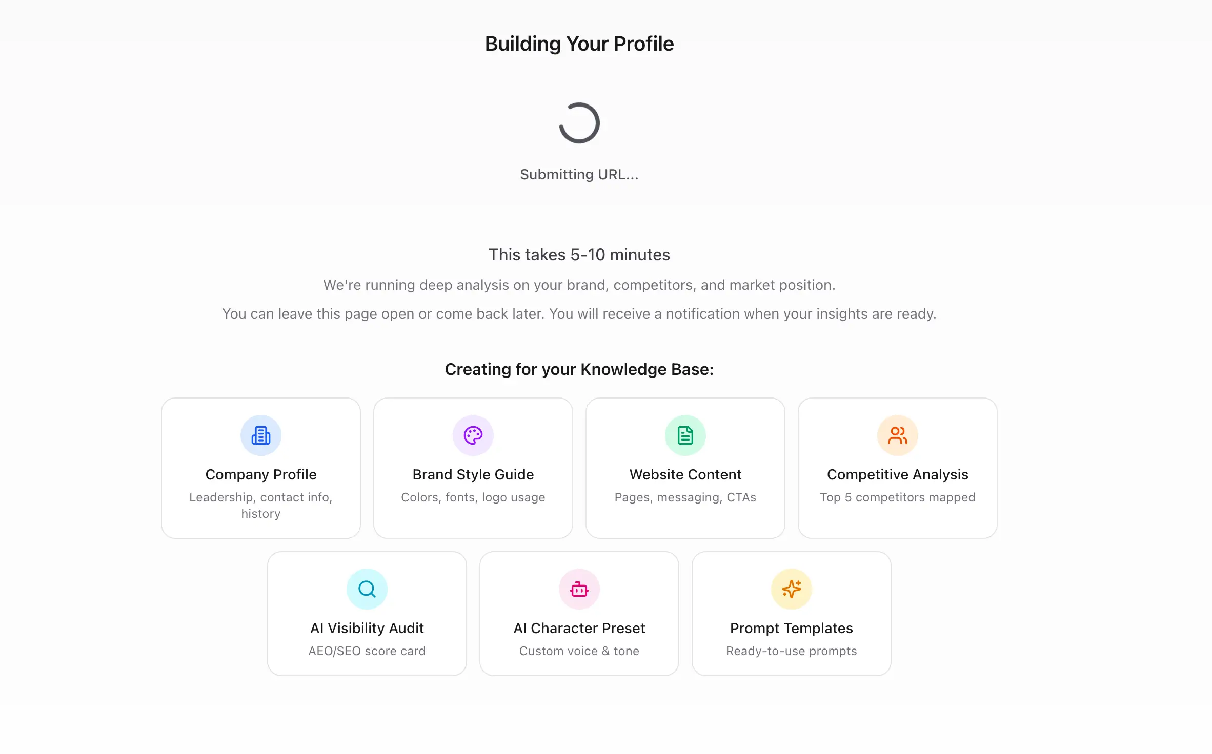 Automated deep research profile builder